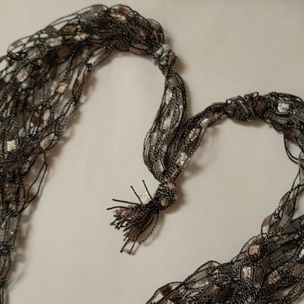 Hand Crocheted Ladder Ribbon Necklace! - Picture 3 of 7